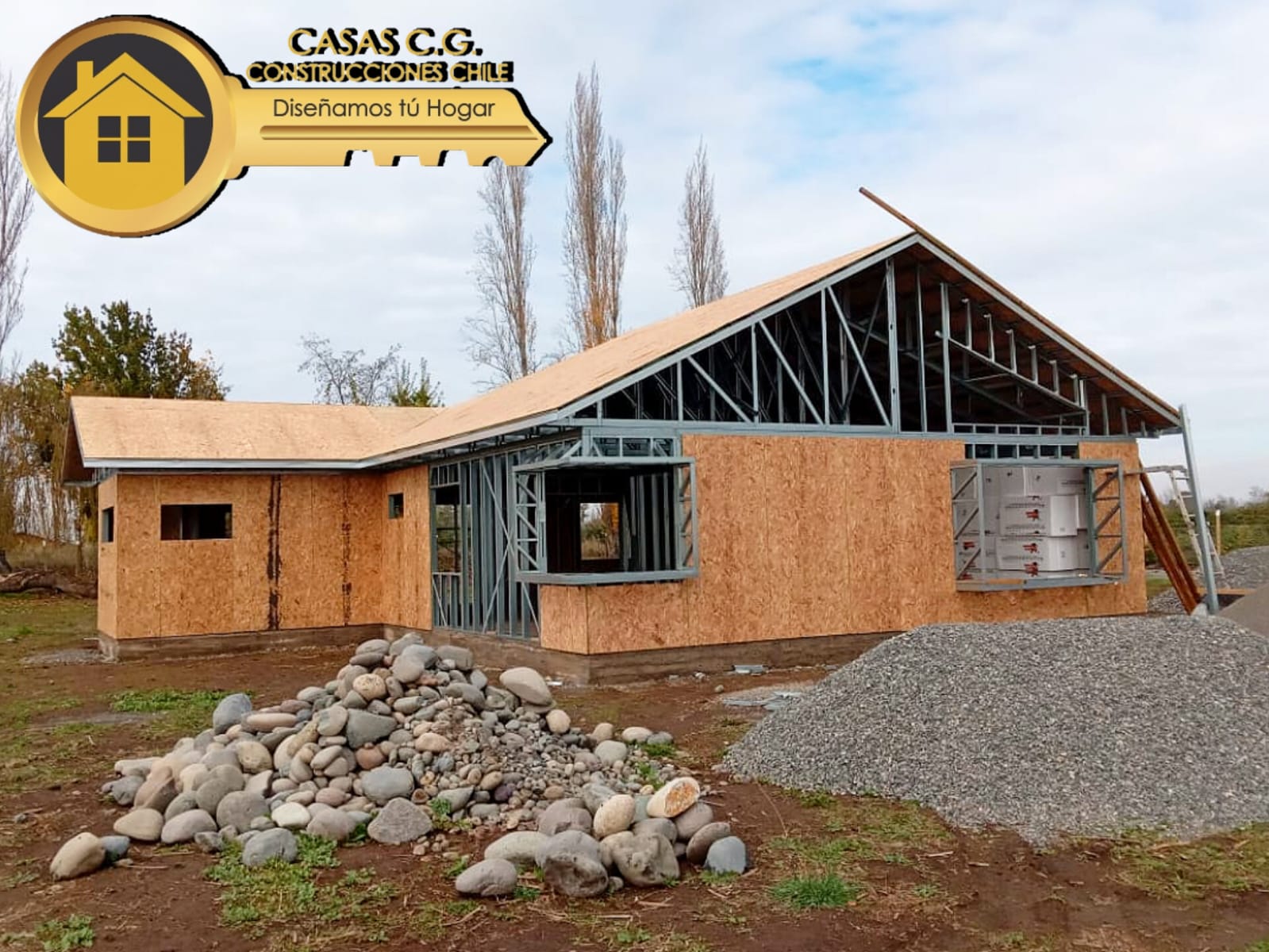 CASA METALCOM, CASA MODERNA, DISEÑO Y PLANOS DE CASAS, CASA CONSTRUCCION REGION DE ÑUBLE , CHILE, CASAS CHILE CONSTRUCTORA, ENYTREGA CASAS, VENTA DE CASAS, CASA PREFABRICADA METALCOM