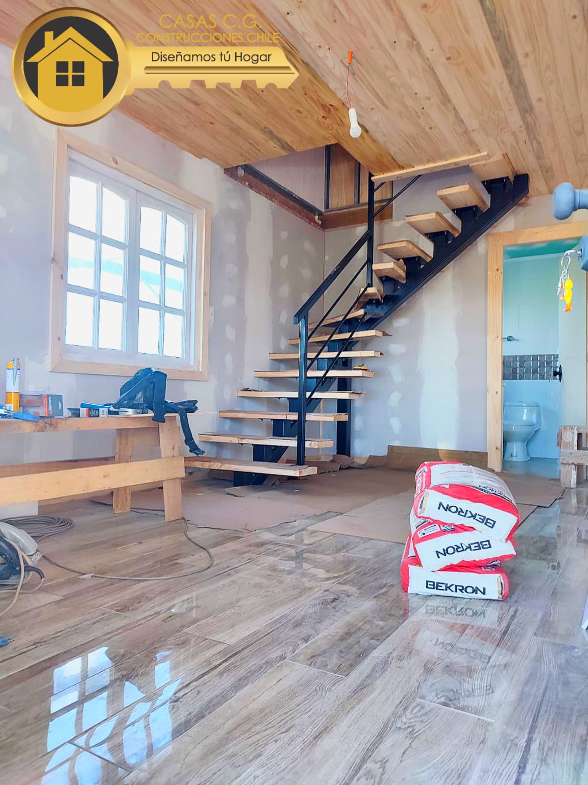 CASA METALCOM, DISEÑO Y PLANOS DE CASAS, CASA EN VENTA, REGION DE ÑUBLE , CHILE, CONSTRUCTORA,CASAS CHILE, CASAS ÑUBLE, CASAS PREFABRICADAS, VENTA DE CASAS, CERCHAS, PLANOS, ESCALERAS
